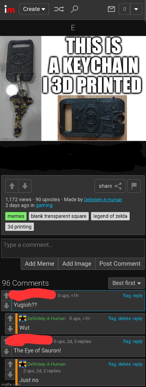 •-•?•-• | image tagged in zelda,3d printing | made w/ Imgflip meme maker