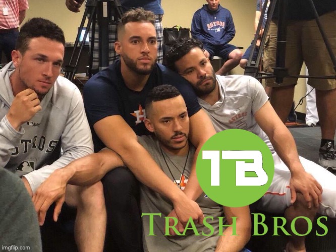 Couldn't find one with the rest of them, but here are the sore four... | image tagged in memes,funny,sports,baseball,trash bros,trashtros | made w/ Imgflip meme maker