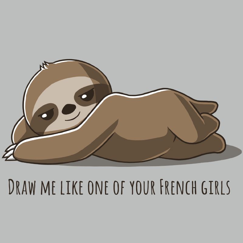 Anime sloth Draw me like one of your French girls Blank Meme Template