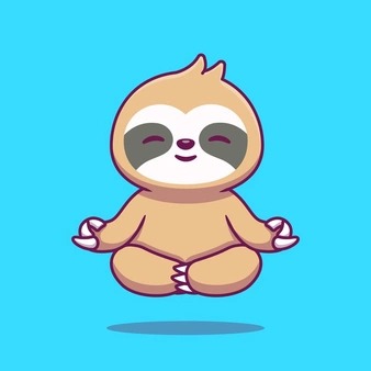 Anime sloth meditating Blank Meme Template
