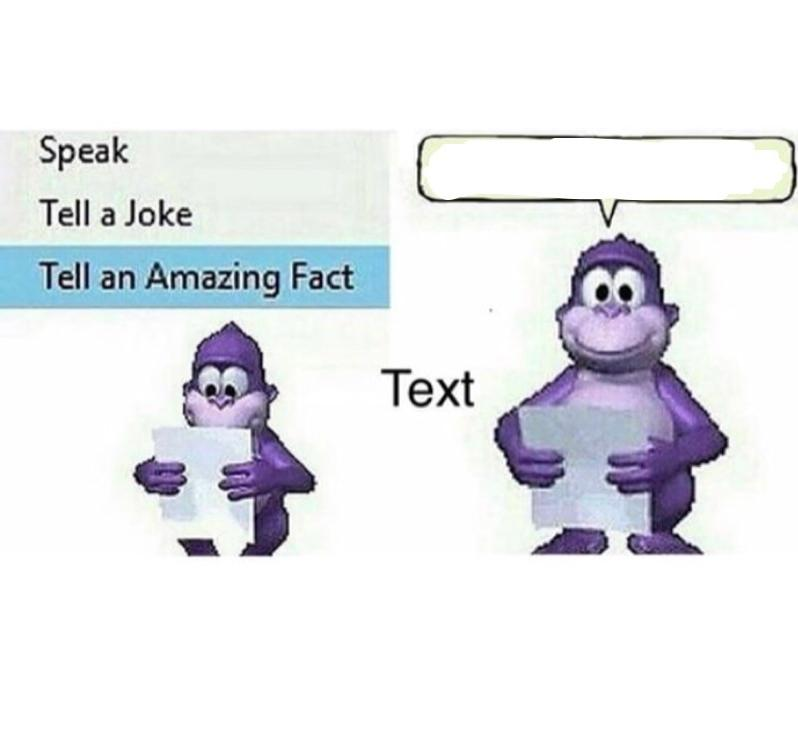 High Quality Tell an Amazing Fact Blank Meme Template