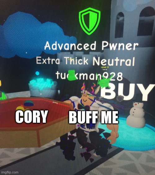 Jello pool vs me | CORY BUFF ME | image tagged in hello pool vs me | made w/ Imgflip meme maker