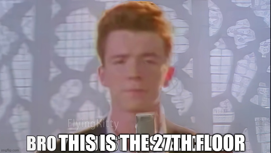 Bro You Just Posted Cringe (Rick Astley) | THIS IS THE 27TH FLOOR | image tagged in bro you just posted cringe rick astley | made w/ Imgflip meme maker