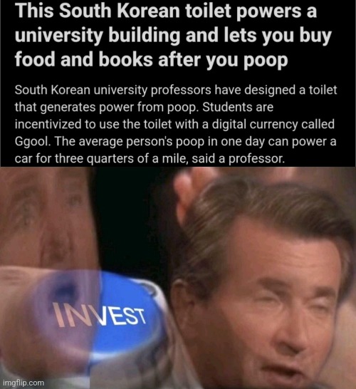 My brain says invest | image tagged in invest,pooping,cryptocurrency | made w/ Imgflip meme maker
