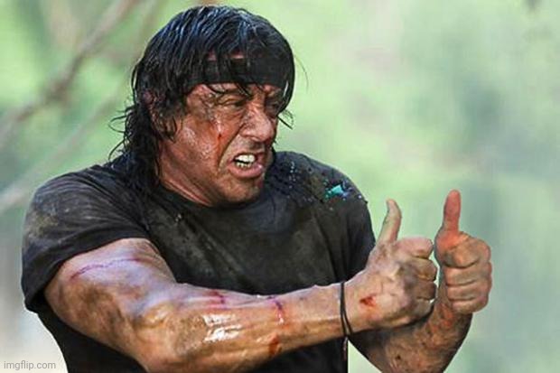 Rambo Thumbs Up | image tagged in rambo thumbs up | made w/ Imgflip meme maker