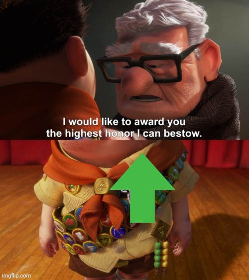 The highest honor he bestows | image tagged in the highest honor he bestows | made w/ Imgflip meme maker