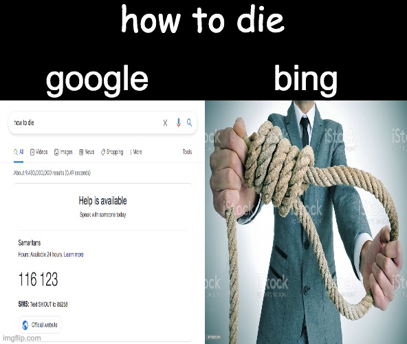 google stop saying baby shark is a meme song to us when it not | how to die; google; bing | image tagged in memes,dark humor,funny | made w/ Imgflip meme maker