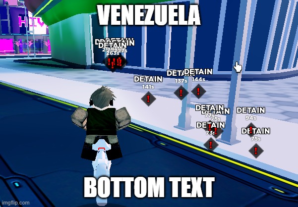 fun fact: Venezuela has the highest crime rate out of all countries | VENEZUELA; BOTTOM TEXT | image tagged in roblox,crime,venezuela | made w/ Imgflip meme maker