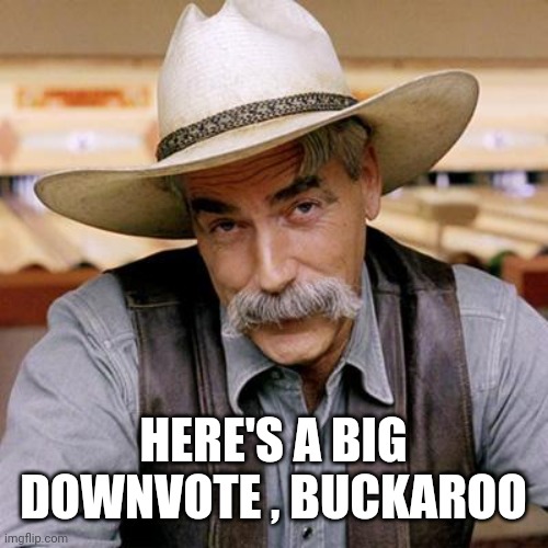 SARCASM COWBOY | HERE'S A BIG DOWNVOTE , BUCKAROO | image tagged in sarcasm cowboy | made w/ Imgflip meme maker
