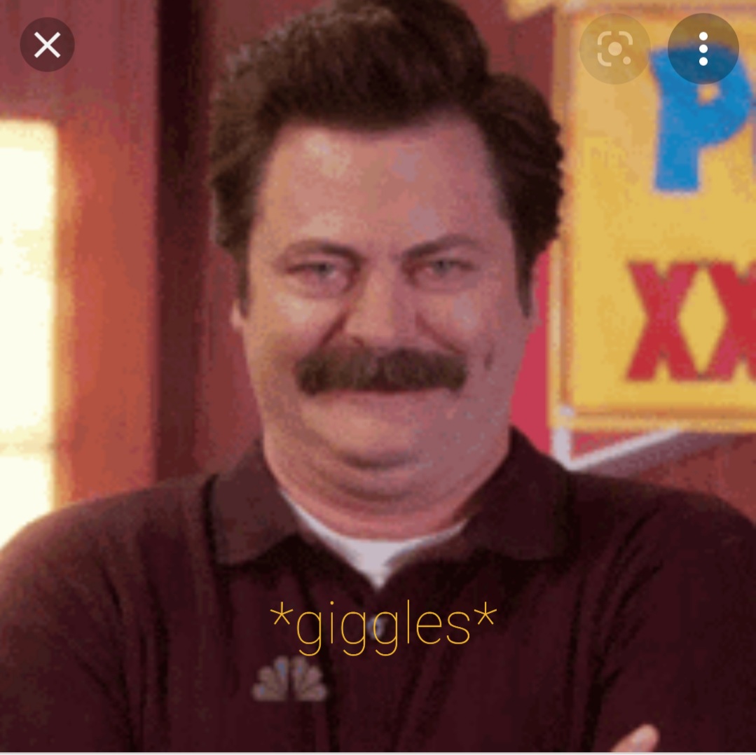 High Quality Ron Swanson Giggle Blank Meme Template