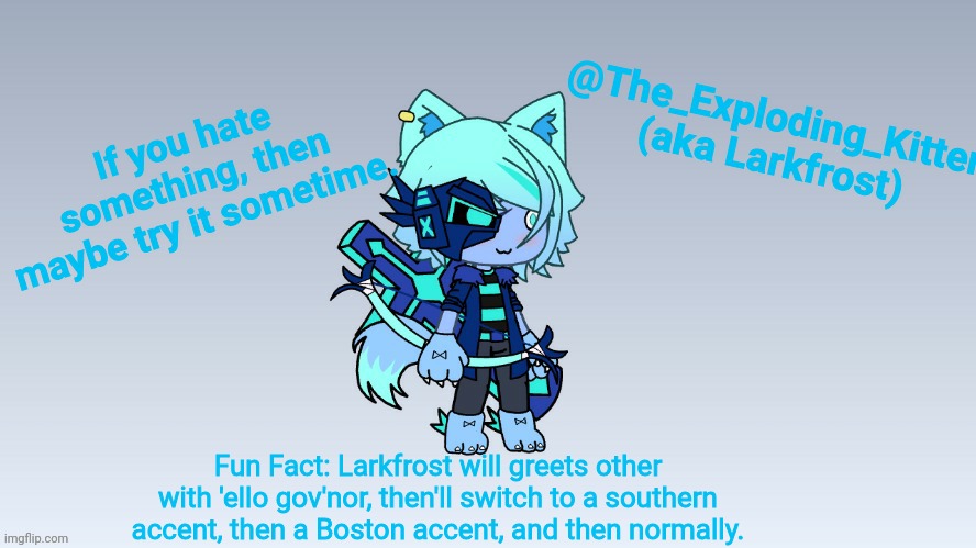 Time to eat pickle | Fun Fact: Larkfrost will greets other with 'ello gov'nor, then'll switch to a southern accent, then a Boston accent, and then normally. | image tagged in the_exploding_kitten announement template | made w/ Imgflip meme maker