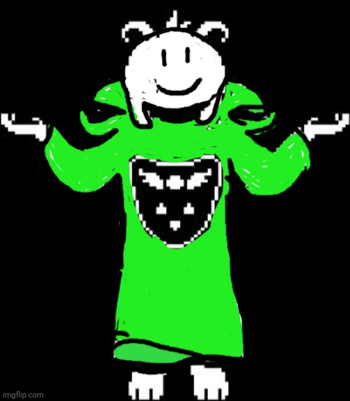 Asriel Shrug | image tagged in asriel shrug | made w/ Imgflip meme maker