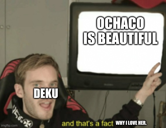Who does this anymore lol | OCHACO IS BEAUTIFUL; DEKU; WHY I LOVE HER. | image tagged in and that's a fact | made w/ Imgflip meme maker