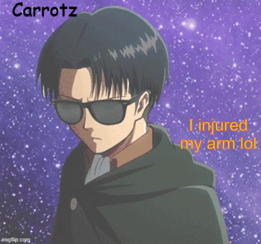 this this a good template | Carrotz; I injured my arm lol | made w/ Imgflip meme maker
