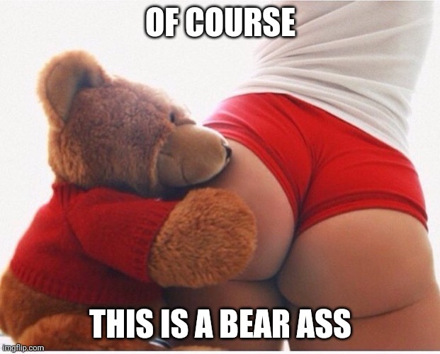 Booty | OF COURSE THIS IS A BEAR ASS | image tagged in booty | made w/ Imgflip meme maker