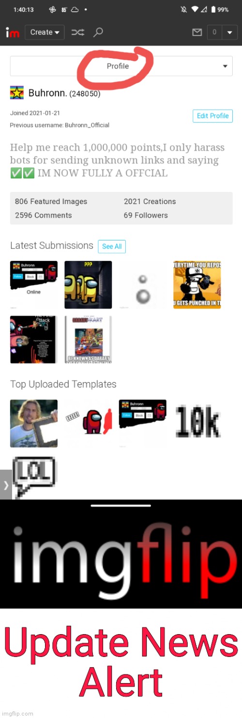 The label is now in the middle! | image tagged in imgflip update news alert | made w/ Imgflip meme maker