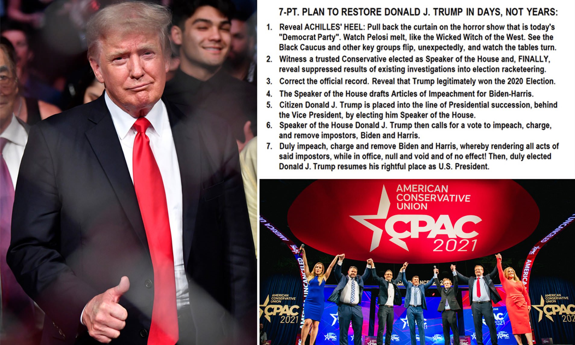 7 point plan to restore Donald Trump Blank Meme Template