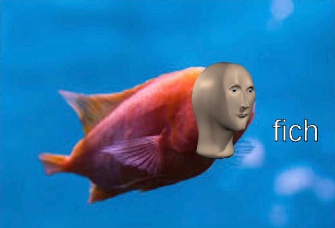 High Quality Meme man fish Blank Meme Template