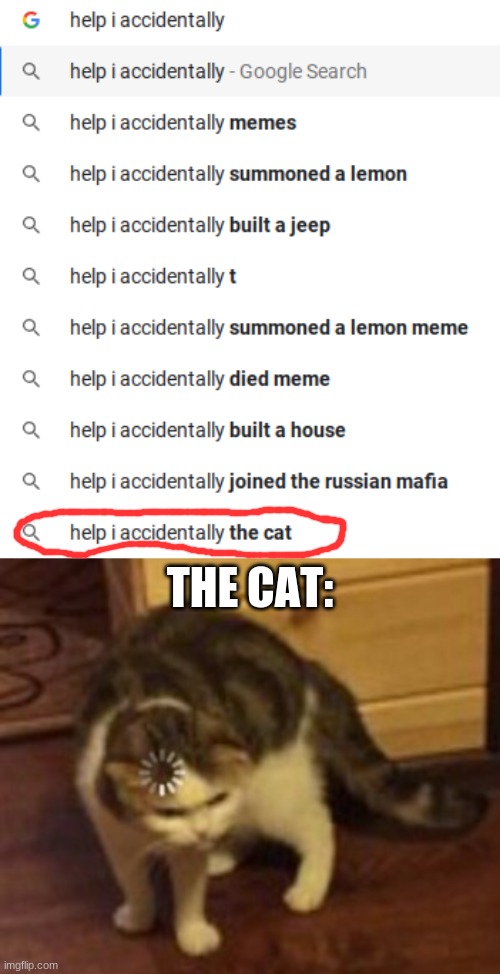 W     H     A      T | THE CAT: | image tagged in loading cat,cat,lol,wtf | made w/ Imgflip meme maker