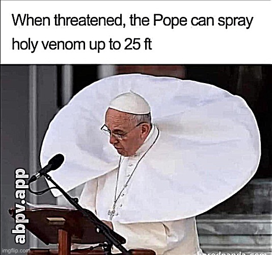 Weird facts you might not know | image tagged in pope holy venom,repost | made w/ Imgflip meme maker
