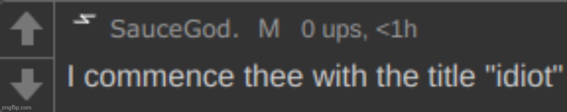 image tagged in i commence thee with the title idiot | made w/ Imgflip meme maker