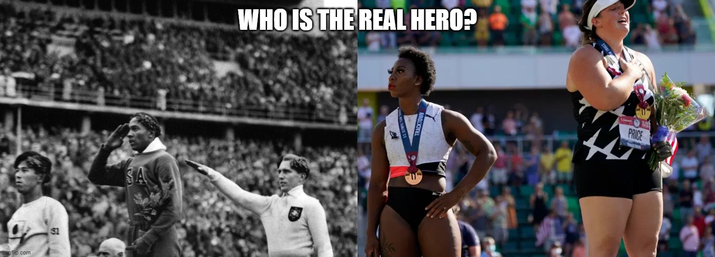 Real Hero | WHO IS THE REAL HERO? | image tagged in olympics | made w/ Imgflip meme maker