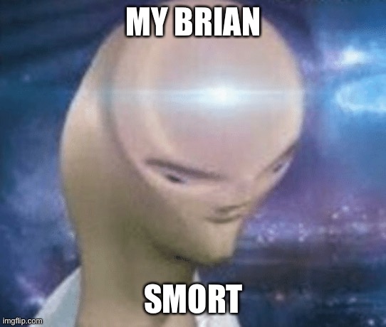 SMORT | MY BRIAN SMORT | image tagged in smort | made w/ Imgflip meme maker