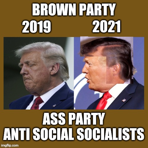 Blank Brown Party Template ASS Anti Social Socialists | 2021; 2019 | image tagged in blank brown party template ass anti social socialists | made w/ Imgflip meme maker