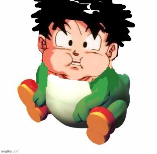 goshi template 3 fixed shoe | image tagged in goshi template 3 fixed shoe,goku,yoshi,goshishi,poop,caga | made w/ Imgflip meme maker