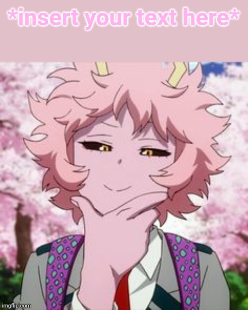 Thonking Mina, Le link will be in comments (probably) | *insert your text here* | image tagged in thonking mina | made w/ Imgflip meme maker