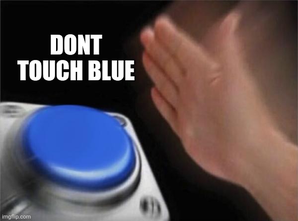 time portal | DONT TOUCH BLUE | image tagged in memes,blank nut button | made w/ Imgflip meme maker