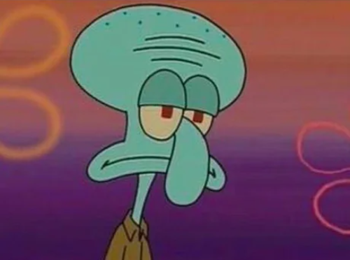 High Quality Squidward sad Blank Meme Template