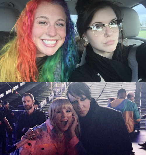 image tagged in rainbow hair and goth,taylor swift,marilyn manson | made w/ Imgflip meme maker
