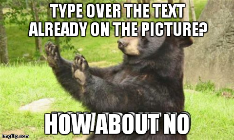 How About No Bear Meme | image tagged in memes,how about no bear | made w/ Imgflip meme maker