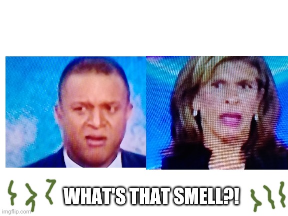 What's That Smell?! | WHAT'S THAT SMELL?! | image tagged in today show,the today show,magnetic eyelashes,craig and hoda | made w/ Imgflip meme maker