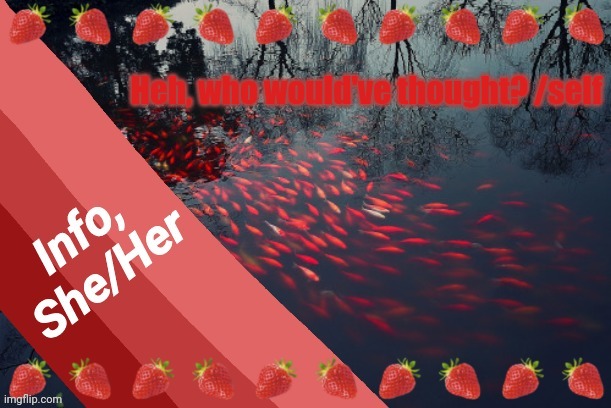 Heh, who would've thought? /self | image tagged in info | made w/ Imgflip meme maker