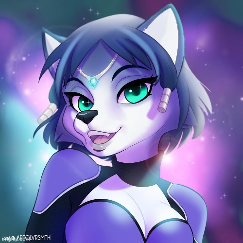 Krystal Fox (art not mine!) | image tagged in furry | made w/ Imgflip meme maker