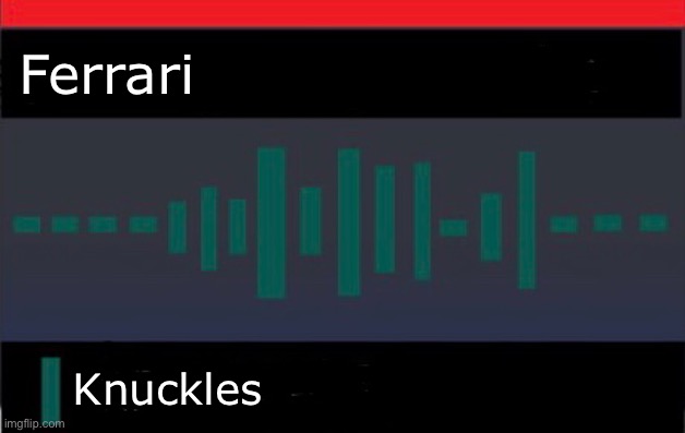 Ferrari Knuckles | made w/ Imgflip meme maker