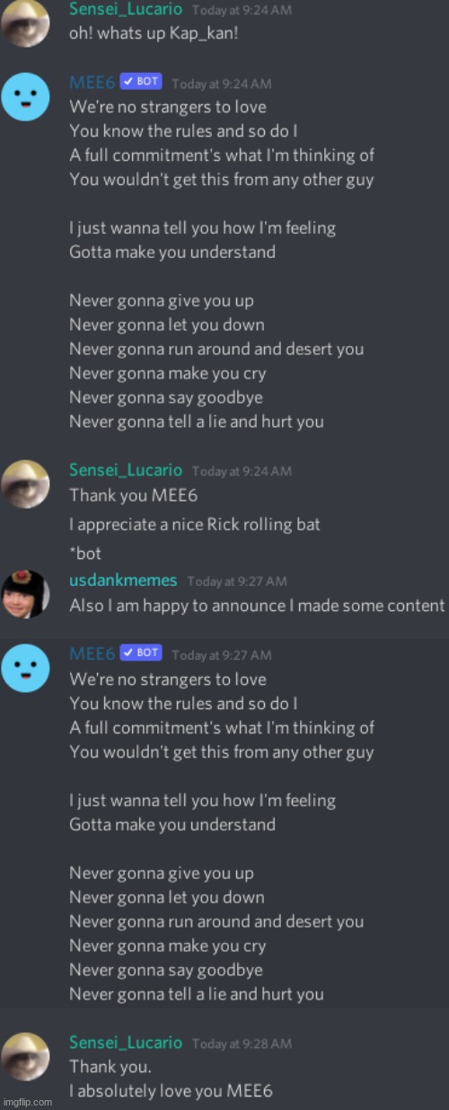 I really like MEE6- my favorite bot thus far | made w/ Imgflip meme maker