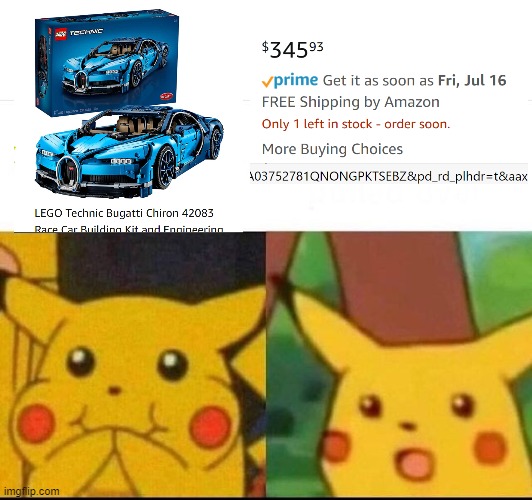 Legos overpriced | image tagged in happy and suprised pikachu,legos | made w/ Imgflip meme maker