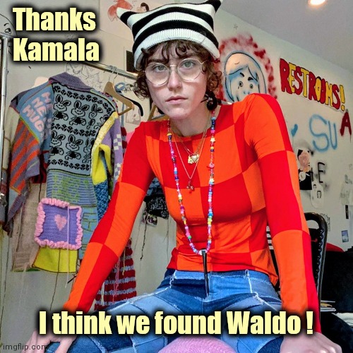 She finally did something | Thanks
 Kamala; I think we found Waldo ! | image tagged in model,well yes but actually no,runway fashion,run away,white privilege,political influence | made w/ Imgflip meme maker