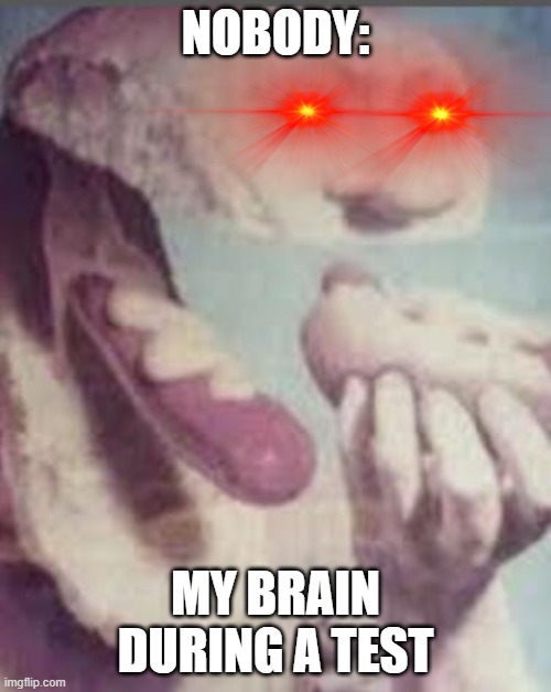 NOBODY:; MY BRAIN DURING A TEST | made w/ Imgflip meme maker
