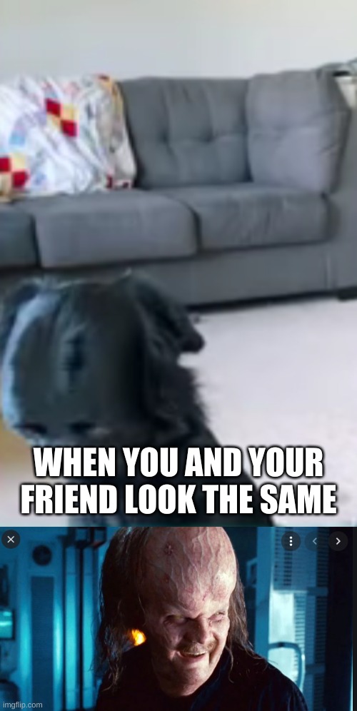 WHEN YOU AND YOUR FRIEND LOOK THE SAME | image tagged in funny memes | made w/ Imgflip meme maker