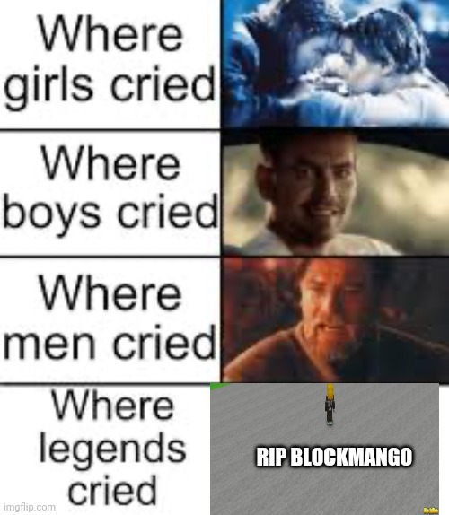 Where Legends Cried | RIP BLOCKMANGO | image tagged in where legends cried | made w/ Imgflip meme maker