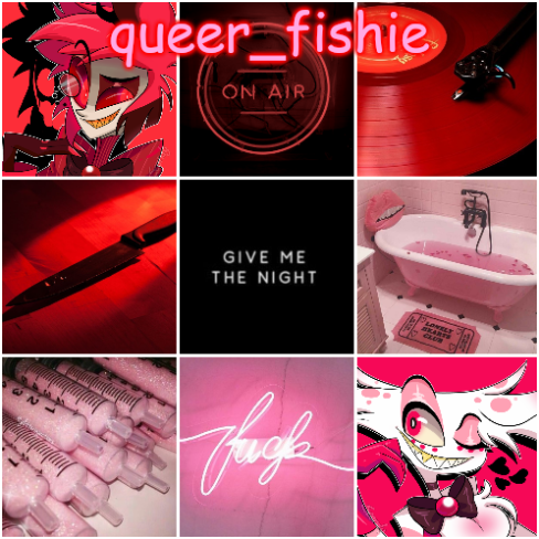 High Quality queer_fishie's Alastor x Angel dust temp Blank Meme Template
