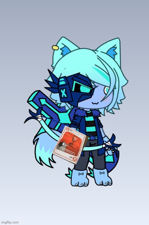 Larkfrost holding nope card | image tagged in larkfrost holding nope card | made w/ Imgflip meme maker