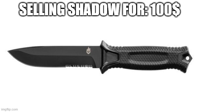 SELLING SHADOW FOR: 100$ | made w/ Imgflip meme maker