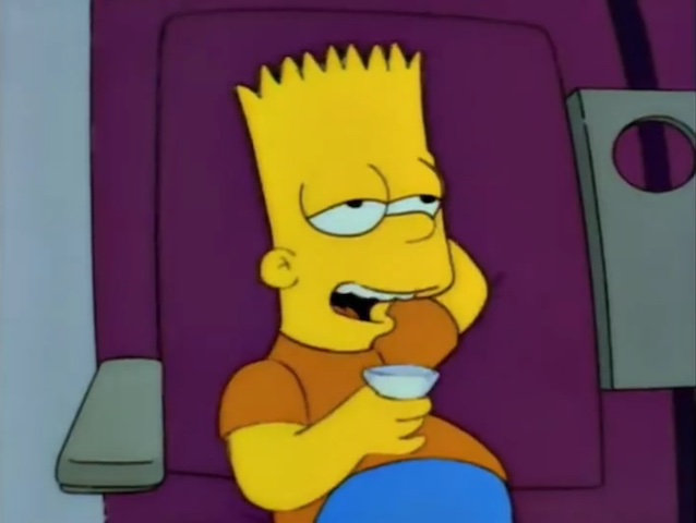 High Quality Bart Simpson in First Class Blank Meme Template