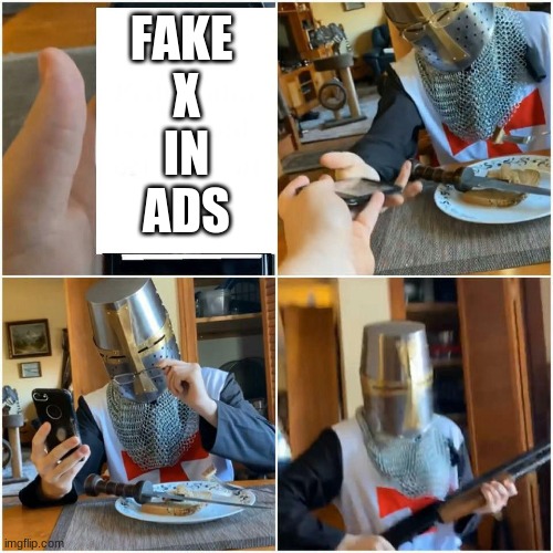 Bread Boys Father | FAKE 
X
IN
ADS | image tagged in bread boys father | made w/ Imgflip meme maker