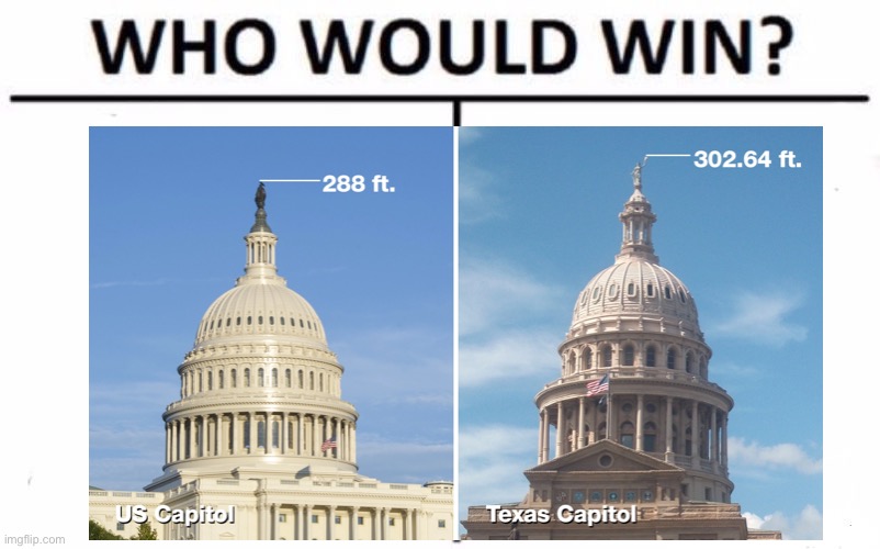High Quality Who would win Washington D.C. vs. Texas Blank Meme Template
